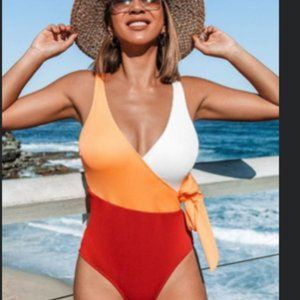 Teal Solid Ruffle High Waisted Bikini Cupshe - NWT